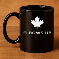 Elbows Up Canada 11oz C Handle Ceramic Mug