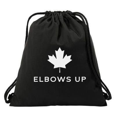 Elbows Up Canada Drawstring Bag