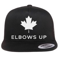 Elbows Up Canada Flat Bill Trucker Hat