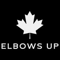 Elbows Up Canada Flat Bill Trucker Hat