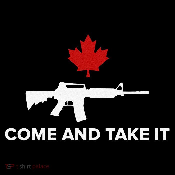 Elbows Up Canada Come And Take It Drawstring Bag