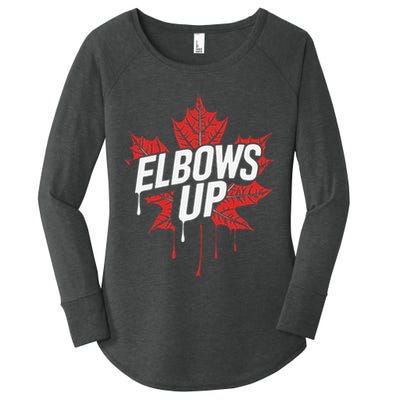 Elbows Up Canada Est 1867 Proud Canadian Strong Canada Women's Perfect Tri Tunic Long Sleeve Shirt