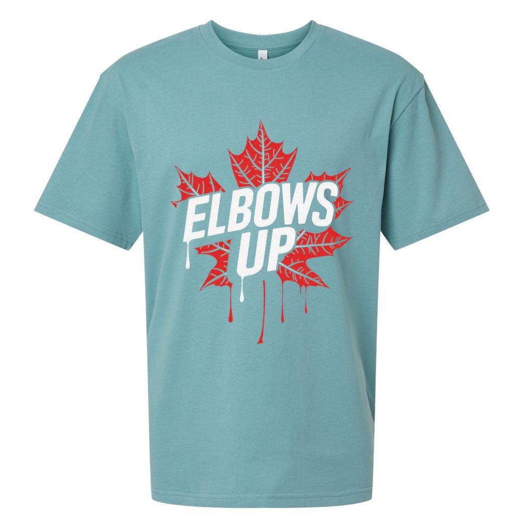 Elbows Up Canada Est 1867 Proud Canadian Strong Canada Sueded Cloud Jersey T-Shirt