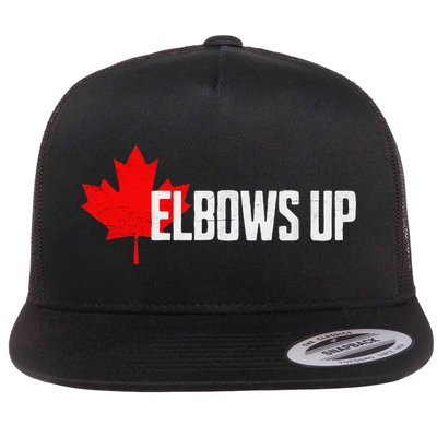 Elbows Up Canada True North Strong and Free Proud Canadian Flatbill Hat