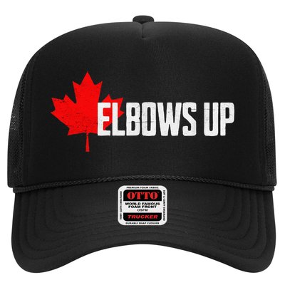 Elbows Up Canada True North Strong and Free Proud Canadian Trucker Hat
