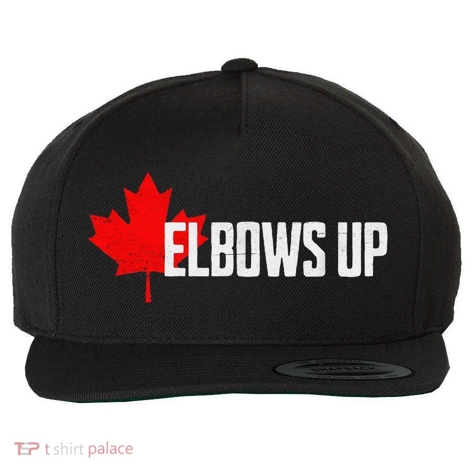 Elbows Up Canada True North Strong and Free Proud Canadian Wool Snapback Cap