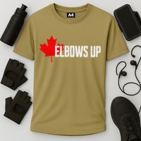 Elbows Up Canada True North Strong and Free Proud Canadian Cooling Performance Crew T-Shirt