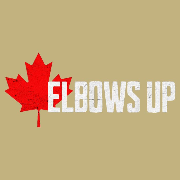 Elbows Up Canada True North Strong and Free Proud Canadian Cooling Performance Crew T-Shirt