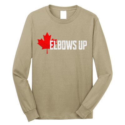 Elbows Up Canada True North Strong and Free Proud Canadian Long Sleeve Shirt