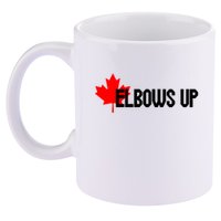 Elbows Up Canada True North Strong and Free Proud Canadian 11oz C Handle Ceramic Mug