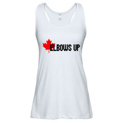 Elbows Up Canada True North Strong and Free Proud Canadian Ladies Essential Flowy Tank