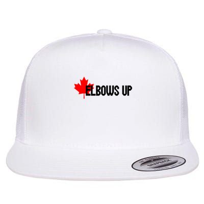 Elbows Up Canada True North Strong and Free Proud Canadian Flat Bill Trucker Hat