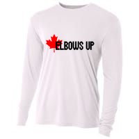 Elbows Up Canada True North Strong and Free Proud Canadian Cooling Performance Long Sleeve Crew