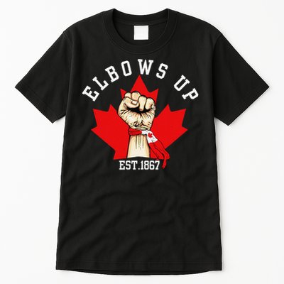 Elbows Up Canada Est 1867 Proud Canadian Strong Canada Tall T-Shirt