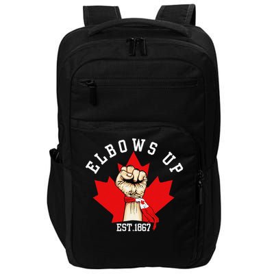 Elbows Up Canada Est 1867 Proud Canadian Strong Canada Impact Tech Backpack