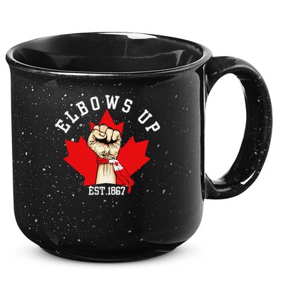 Elbows Up Canada Est 1867 Proud Canadian Strong Canada 15oz Campfire Ceramic Mug