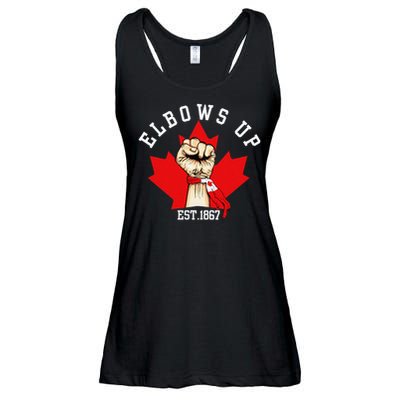 Elbows Up Canada Est 1867 Proud Canadian Strong Canada Ladies Essential Flowy Tank