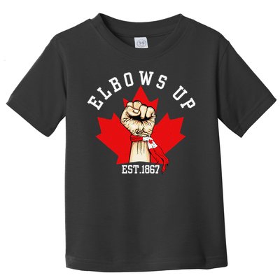 Elbows Up Canada Est 1867 Proud Canadian Strong Canada Toddler T-Shirt
