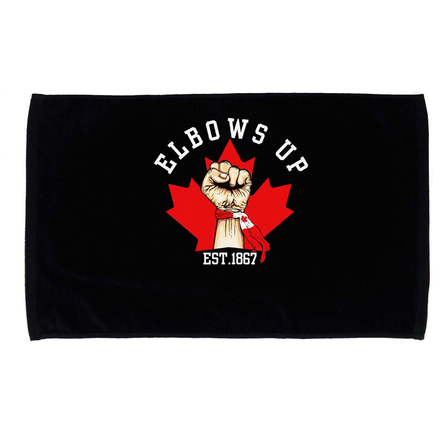 Elbows Up Canada Est 1867 Proud Canadian Strong Canada Microfiber Hand Towel