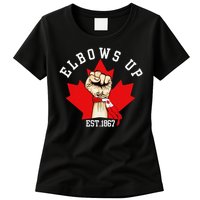 Elbows Up Canada Est 1867 Proud Canadian Strong Canada Womens T-Shirt