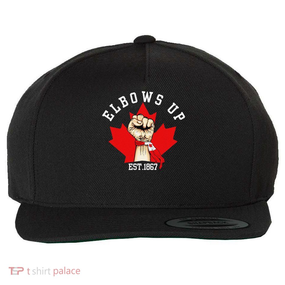 Elbows Up Canada Est 1867 Proud Canadian Strong Canada Wool Snapback Cap