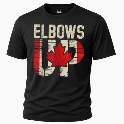 Elbows Up Canada Canadian Flag Retro Elbows Up Performance Shirt