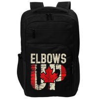 Elbows Up Canada Canadian Flag Retro Elbows Up Impact Tech Backpack