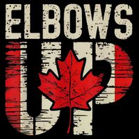Elbows Up Canada Canadian Flag Retro Elbows Up Impact Tech Backpack