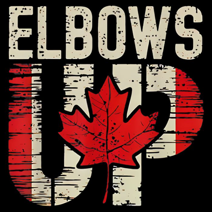 Elbows Up Canada Canadian Flag Retro Elbows Up Impact Tech Backpack