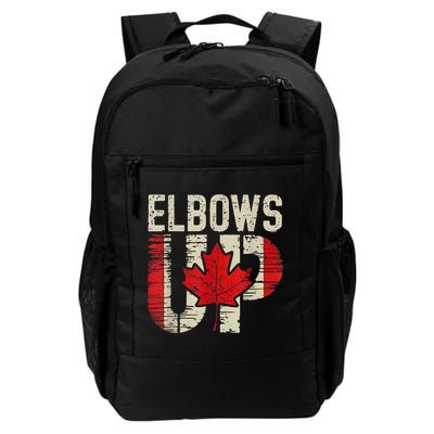 Elbows Up Canada Canadian Flag Retro Elbows Up Backpack