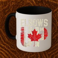 Elbows Up Canada Canadian Flag Retro Elbows Up Mug
