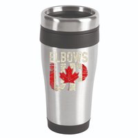 Elbows Up Canada Canadian Flag Retro Elbows Up 16oz Travel Tumbler