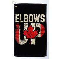 Elbows Up Canada Canadian Flag Retro Elbows Up Golf Towel