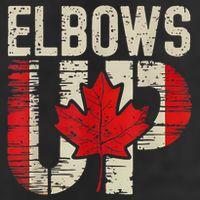 Elbows Up Canada Canadian Flag Retro Elbows Up Golf Towel
