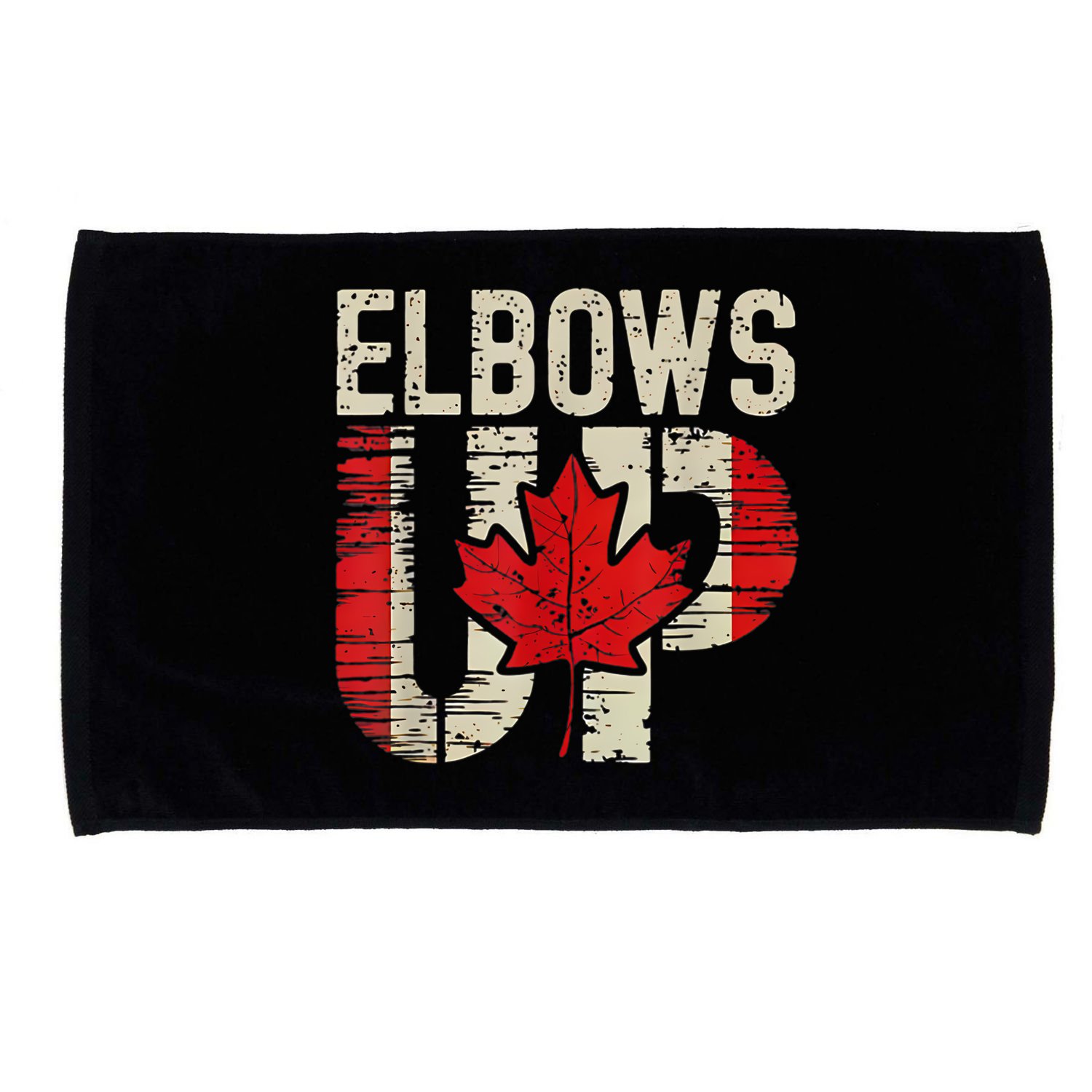 Elbows Up Canada Canadian Flag Retro Elbows Up Microfiber Hand Towel
