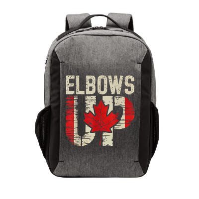 Elbows Up Canada Canadian Flag Retro Elbows Up Vector Backpack