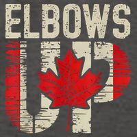 Elbows Up Canada Canadian Flag Retro Elbows Up Vector Backpack