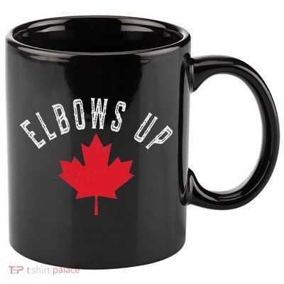 Elbows Up Canada True North Strong And Free 11oz C Handle Ceramic Mug