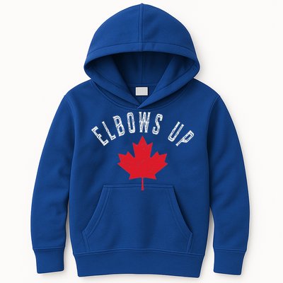 Elbows Up Canada True North Strong And Free Kids Hoodie