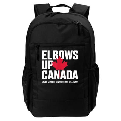 Elbows Up Canada Never Mistake Kindness for Weakness Daily Commute Backpack