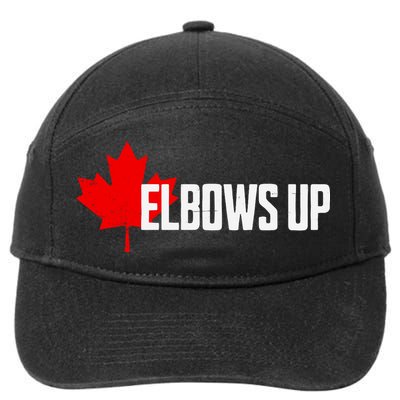 Elbows Up Canada True North Strong And Free Proud Canadian 7-Panel Snapback Hat