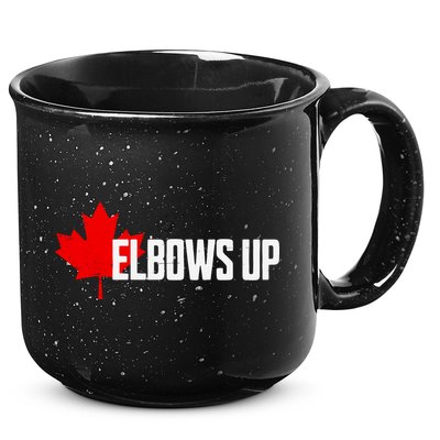 Elbows Up Canada True North Strong And Free Proud Canadian 15oz Campfire Ceramic Mug