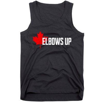 Elbows Up Canada True North Strong And Free Proud Canadian Tank Top