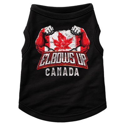 Elbows Up Canada Proud Canadian Hockey Doggie Tank