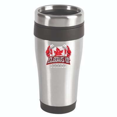 Elbows Up Canada Proud Canadian Hockey 16oz Travel Tumbler