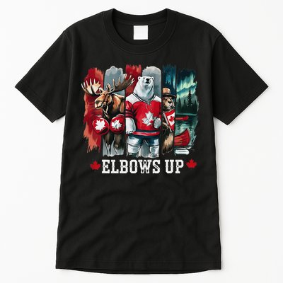 Elbows Up Canada Est 1867 Proud Canadian Strong Canada Tall T-Shirt