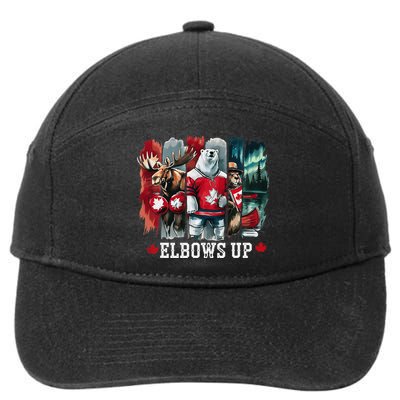 Elbows Up Canada Est 1867 Proud Canadian Strong Canada 7-Panel Snapback Hat