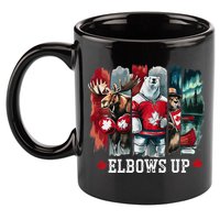 Elbows Up Canada Est 1867 Proud Canadian Strong Canada 11oz C Handle Ceramic Mug