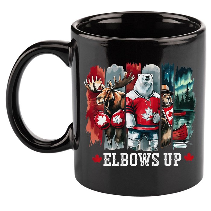 Elbows Up Canada Est 1867 Proud Canadian Strong Canada 11oz C Handle Ceramic Mug