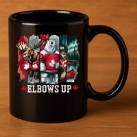 Elbows Up Canada Est 1867 Proud Canadian Strong Canada 11oz C Handle Ceramic Mug